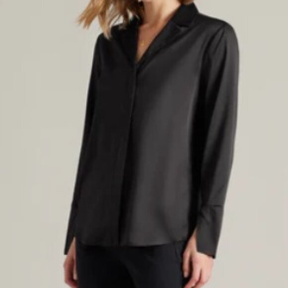 RHONE Women's Party Blouse XL Satin NWT $148 - Picture 1 of 12